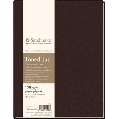 Strathmore Serie 400 Toned Tan Hardbound Book Скицник 64 28 x 22 cm 118 g (P469-8-4)