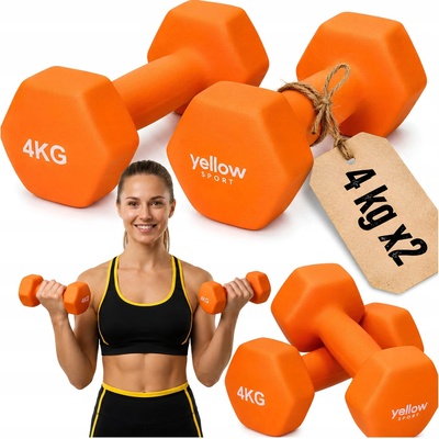 yellowSPORT Litinové jednoručky 2 x 4 kg 2 ks