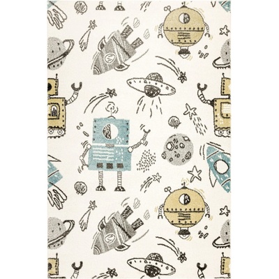 Nej-koberce Lima G931A roboty krémový / pastelově tyrkysový