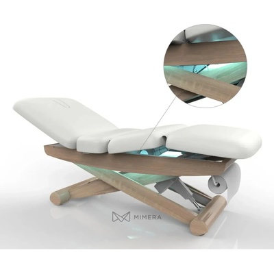 Silverfox LUNA SPLIT E3 Elektrické SPA lehátko – teak/biela