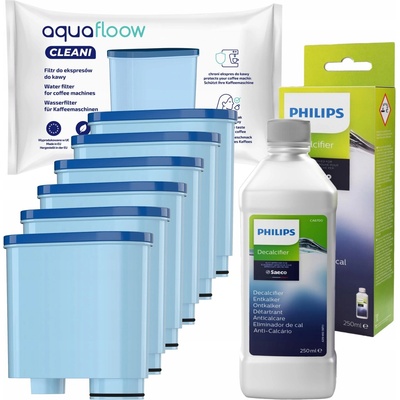 AquaFloow Philips Saeco 6 ks + odvápňovač Philips