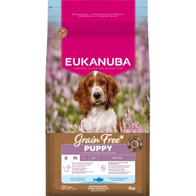 Eukanuba Grain Free Puppy Small & Medium rich in Ocean Fish 3 kg