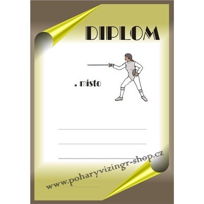 VIZINGR Šerm diplom A4 č.1