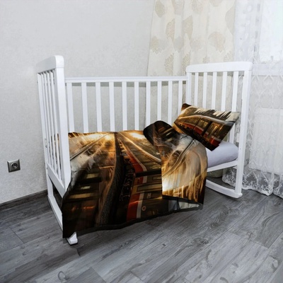Sablio obliečky Vlak na nádraží při východu slunce 120 x 90 cm 40 x 60 cm