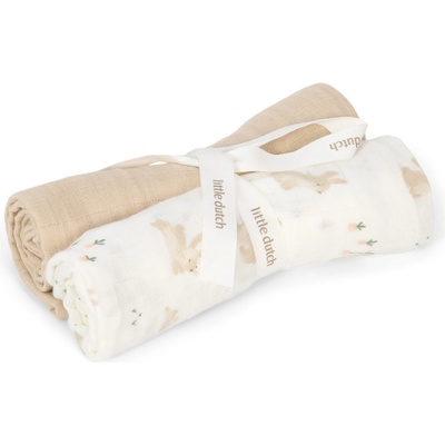 Little Dutch 70x70cm Baby Bunny Beige 2 ks