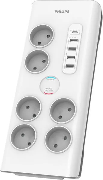 Philips 6 Plug + 5 USB 2 m (SPN7060WA/60)