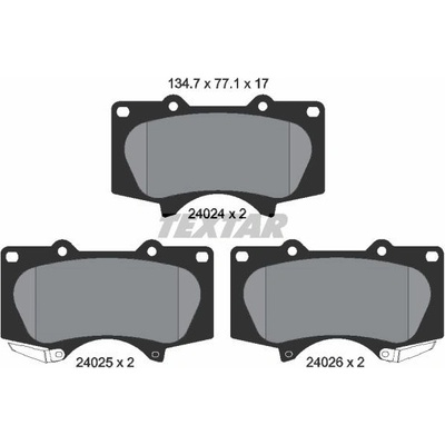 TEXTAR Sada brzdových platničiek kotúčovej brzdy 2402403