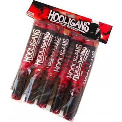 Hooligans dýmová pochodeň červená 5 ks