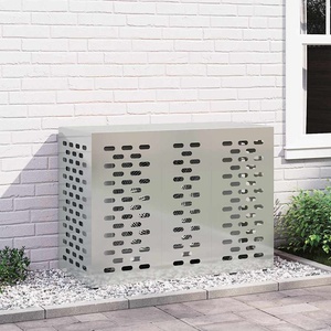 vidaXL Покритие за климатик Сребристо 110 x 50 x 80 cm (865909)