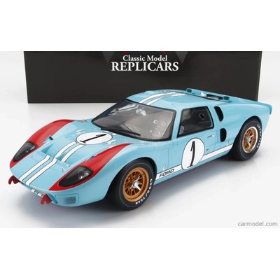 Cmr Ford usa Gt40 Mkii 7.0l V8 Team Shelby American Inc. N 1 2nd but Really Winner 24h Le Mans 1966 K.miles D.hulme Světle Modrá 1:12