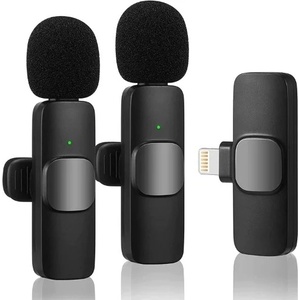  K9 - 2 броя безжични микрофона за iPhone, професионални, за излъчване на живо, запис, студио и др
