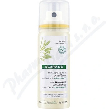 Klorane jemný suchý šampon pro tmavé vlasy Oves 50 ml