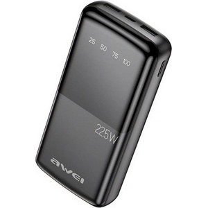 Awei Аварийно зарядно устройство AWEI P13K, 2 USB+Type-C гнезда, 20000mAh, LED дисплей, ЧЕРНО (P13K)