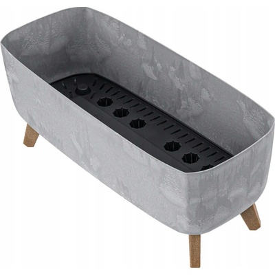 Prosperplast Květináč plast šedý 58 x 24 x 23,5 cm