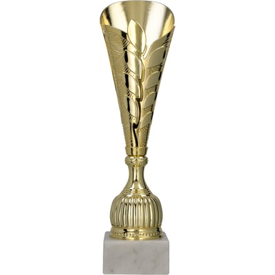 Pohár kovový zlatý Výška: 41 cm
