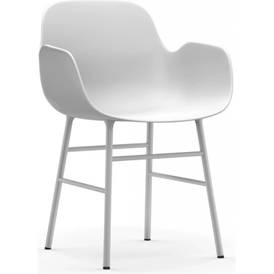 Normann Copenhagen Form Armchair biela / oceľ