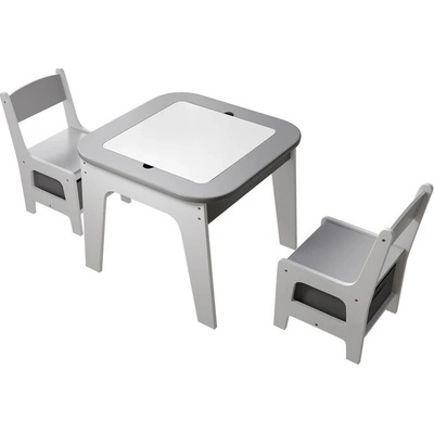 InternetovaZahrada furnigo detský drevený set milou sivý