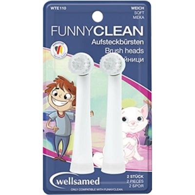 Wellsamed Накрайници за електрическа четка за зъби Wellsamed - Funny clean, 2 броя (1683655)