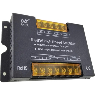 Zesilovač pro RGBW LED pásky, 4x8A, 5V-24V