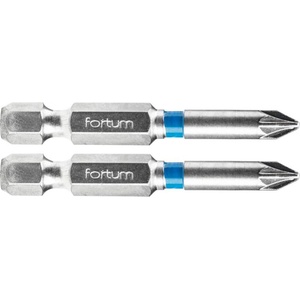 Fortum кръстат накрайник Pozidriv, комплект от 2, PZ 1 x 50 мм, S2 4741311 (4741311)