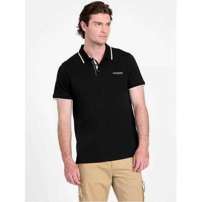 Guess polo tričko Eco Boris černé