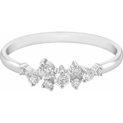 Eppi Stříbrný cluster prsten s moissanity Isolde R48593