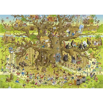 Heye - Puzzle Degano: Funky Zoo: Monkey Habitat - 1 000 piese