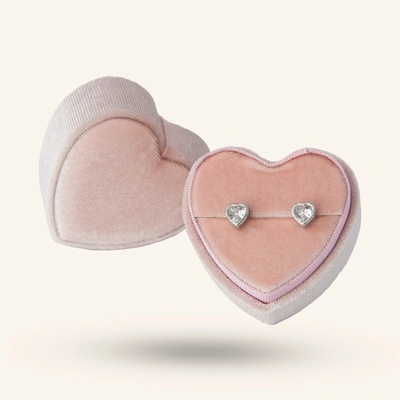 SilveAmo Dárková krabička na šperky ve tvaru srdce Pink Heart dk15