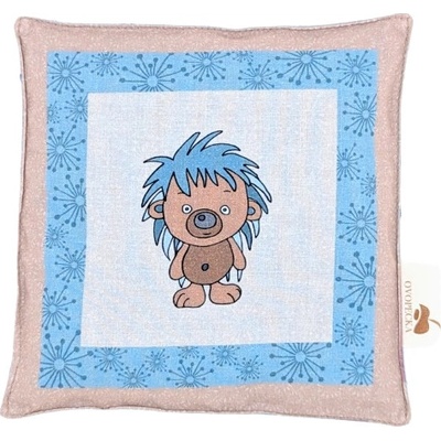 Ovopecka nahřívací polštářek s hroznovými peckami Lvíček modrý 15x15cm