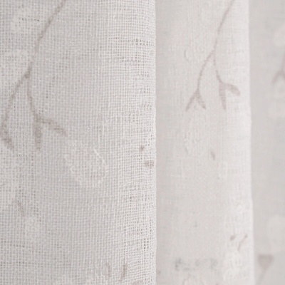 Takoy Hotová záclona 300x160 s potlačou halúzok White nature-HT-01163 | 300 x 160 cm