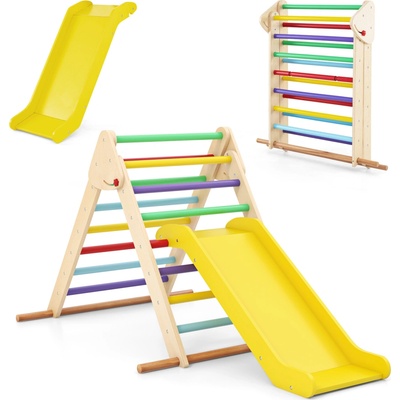 COSTWAY lezecký trojúhelník prolézačka 3 v 1 vnitřní skládací