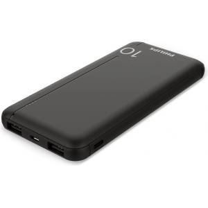 TP Vision Външна батерия PHILIPS DLP1810CB, 10000 mAh, 2xUSB-A, USB-C, Black (DLP1810CB/00)