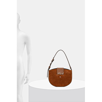 KARL LAGERFELD Велурена чанта Karl Lagerfeld K/SIGNATURE (B1W30196)