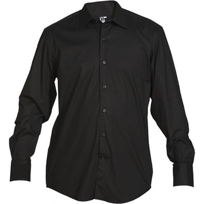 Roly Moscu košile pánská dlouhý rukáv černá E5506-02