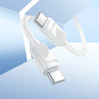 Hoco X114 USB-C na USB-C 3A, 60 W 1m bílý