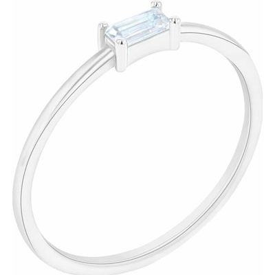 Eppi Minimalistický prsteň s akvamarínom Kumar R42864