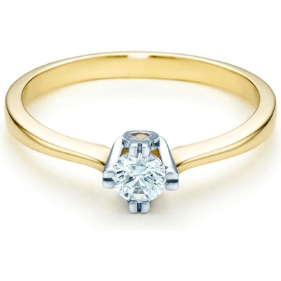 SAVICKI Годежен пръстен Solitaire: два цвята злато. диамант