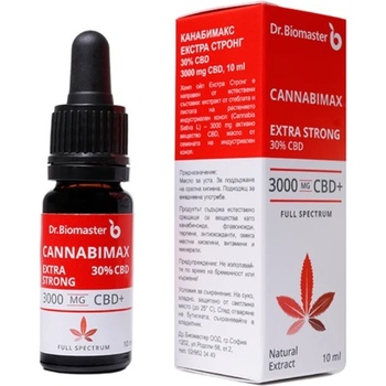 Image 1 of Dr. Biomaster Конопено масло Cannabimax Extra Strong 30% / 3000мг
