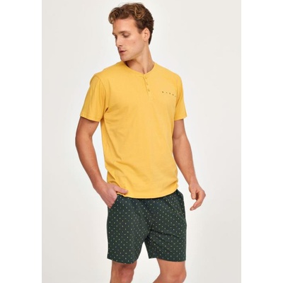 Muydemi 360043 pánské pyžamo krátké žluté