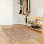 vidaXL Каса за килим MARSA Бяло 100 x 150 cm Полиестер и PVC (42023315)