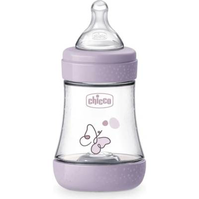 Chicco Шише за хранене Chicco Perfect 5 - С бавен поток, 150 ml, 0 м+, розово (N0281)