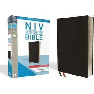 NIV, Thinline Bible, Large Print, Bonded Leather, Black, Red Letter Edition (ISBN: 9780310448327)