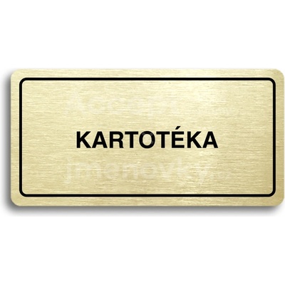 ACCEPT Piktogram KARTOTÉKA - zlatá tabulka - černý tisk