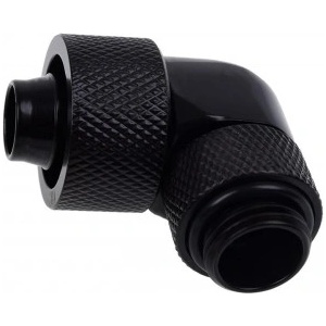 Alphacool Фитинг Alphacool Eiszapfen, Удължител, 90°, 16/10mm, G1/4, Черен мат (1011155) - mypc
