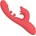 SuperLove Triple Stimulation Dual Tapping G-Spot Licking Rabbit Vibrator Red