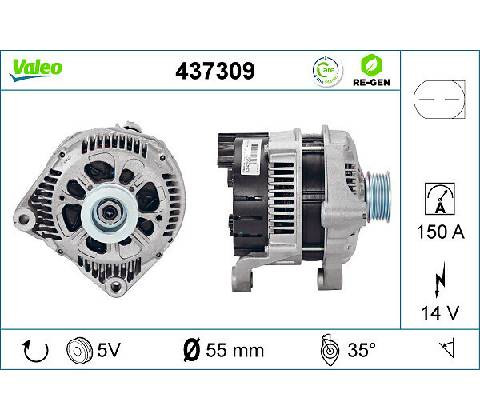 Alternátor VALEO 437309