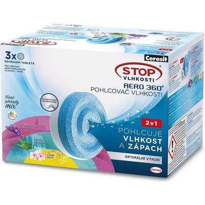 Ceresit Stop vlhkosti Aero 360° náhradní tablety 3 x 450 g Mix vůní