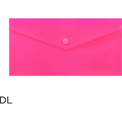 LUMA Obal spisový s klopou a drukem DL neon LUMA, růžový