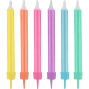Godan Свещи за рожден ден - Цветни джъмбо 12 бр
