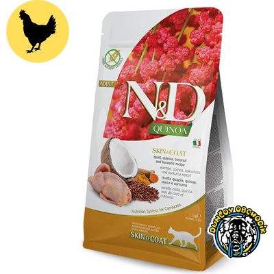 N&D cat QUINOA adult skin & coat quail & coconut 1,5 kg